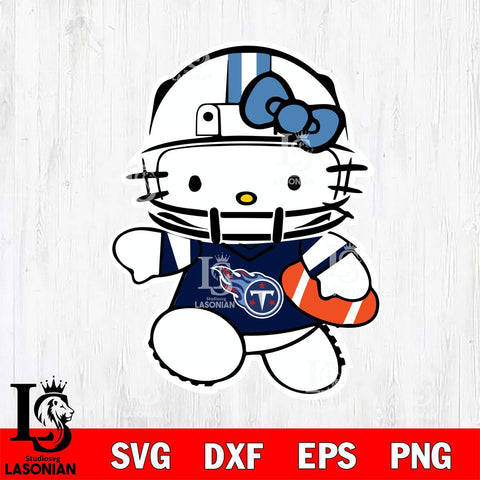 Tennessee Titans Hello Kitty sport 8 Svg Eps Dxf Png File, Digital Download, Instant Download