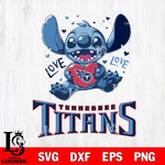 Tennessee Titans Love Stitch, Svg Eps Dxf Png File, Digital Download