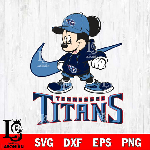 Tennessee Titans Mickey Mouse NIKE, Svg Eps Dxf Png File, Digital Download