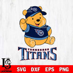 Tennessee Titans Pooh Bear Disney, Svg Eps Dxf Png File, Digital Download