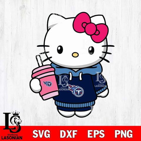 Tennessee Titans Pretty Hello Kitty Svg Eps Dxf Png File, Digital Download, Instant Download