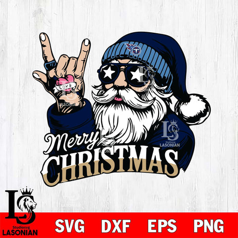 Tennessee Titans Rock Santa Claus Football Svg Eps Dxf Png File,NFL Svg Files,Digital Download,Sublimation,Instant Download