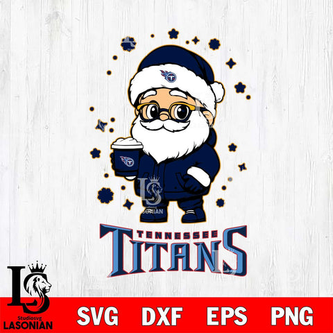 Tennessee Titans Santa Claus Coffe Svg Eps Dxf Png File,NFL Svg Files,Digital Download,Sublimation,Instant Download