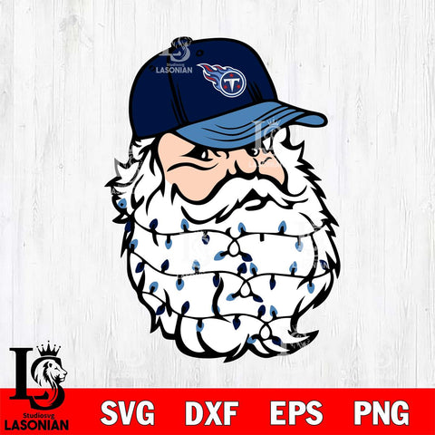 Tennessee Titans Santa Claus Face Svg Eps Dxf Png File,NFL Svg Files,Digital Download,Sublimation,Instant Download