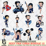 Tennessee Titans Sexy Fan Girls Bundle 12 Svg Eps Dxf Png File, Digital Download, Instant Download