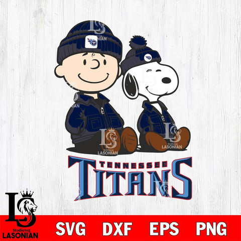 Tennessee Titans Snoopy and Charlie Sport Svg Eps Dxf Png File, Cut file Digital Download ,Instant Download, Cricut File