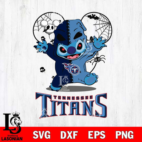 Tennessee Titans Stitch Horror Halloween 2 Svg Eps Dxf Png File, Digital Download, Instant Download