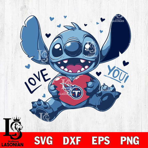 Tennessee Titans Stitch Love Svg Eps Dxf Png File, Digital Download, Instant Download