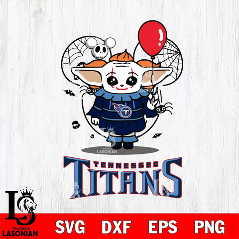 Tennessee Titans Stitch Pennywise Halloween Svg Eps Dxf Png File, Digital Download, Instant Download