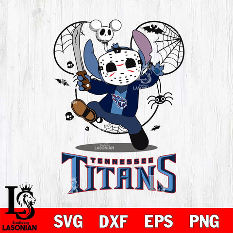 Tennessee Titans Stitch jason voorhees Halloween Svg Eps Dxf Png File, Digital Download, Instant Download