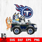 Tennessee Titans bluey friends car Svg Eps Dxf Png File, Digital Download, Instant Download