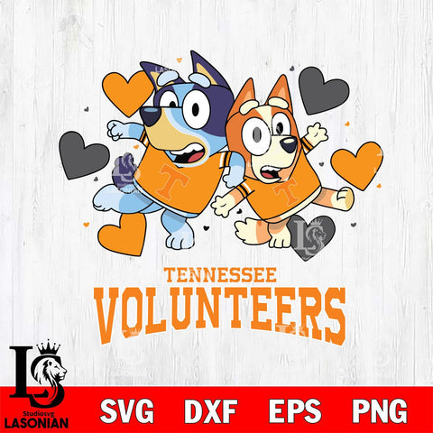 Tennessee Volunteers Bluey & Bingo 10 Svg Eps Dxf Png File, NCAA svg, Digital Download, Instant Download