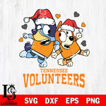 Tennessee Volunteers Bluey Christmas NFL Svg Eps Dxf Png File, Digital Download