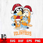 Tennessee Volunteers Christmas Bluey Family Sport Cut Files,Bluey Cricut,Christmas Svg , Bluey svg , Digital Download, dxf eps png pdf file