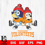 Tennessee Volunteers Christmas Bluey & Bingo Sit Cut Files,Bluey Cricut,Christmas Svg , Bluey svg , Digital Download, dxf eps png pdf file