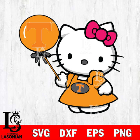 Tennessee Volunteers Cute Hello Kitty 2 Svg Eps Dxf Png File, Digital Download, Instant Download