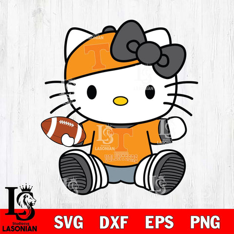 Tennessee Volunteers Cute Hello Kitty Football 11 Svg Eps Dxf Png File, NCAA svg, Digital Download, Instant Download