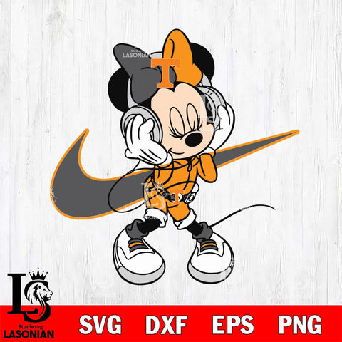 Tennessee Volunteers Cute Minnie Mouse Dancing Svg Eps Dxf Png File, NCAA svg, Digital Download, Instant Download