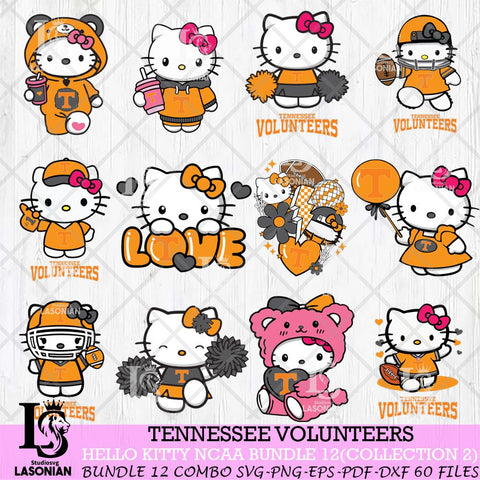 Tennessee Volunteers Hello Kitty Bundle 12 SVG Svg Eps Dxf Png File, Digital Download, Instant Download