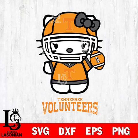 Tennessee Volunteers Hello Kitty NCAA 1 Svg Eps Dxf Png File, Digital Download, Instant Download