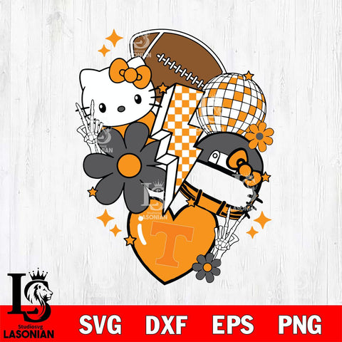 Tennessee Volunteers Hello Kitty NCAA 2 Svg Eps Dxf Png File, Digital Download, Instant Download