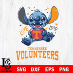 Tennessee Volunteers Love Stitch, Svg Eps Dxf Png File, Digital Download