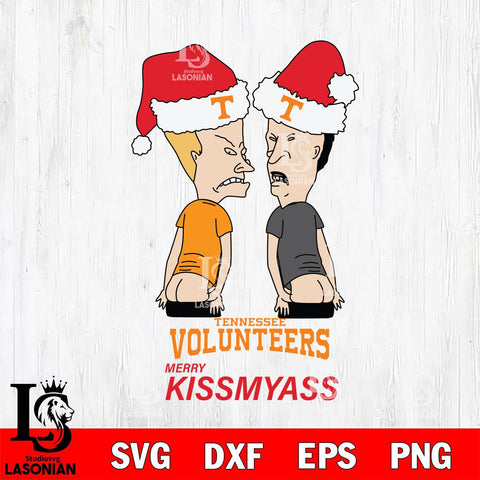 Tennessee Volunteers Merry KissMyass Svg Eps Dxf Png File,NCAA Svg Files,Digital Download,Sublimation,Instant Download