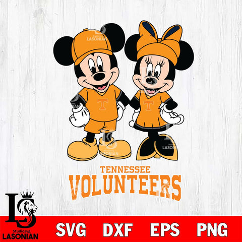 Tennessee Volunteers Mickey Minnie Rugby Svg Eps Dxf Png File, NCAA svg , File Cut , Digital Download , Instant Download, Cut Svg Files