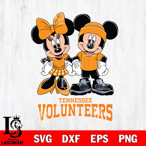 Tennessee Volunteers Mickey Minnie Rugby ball Svg Eps Dxf Png File, NCAA svg , File Cut , Digital Download , Instant Download, Cut Svg Files