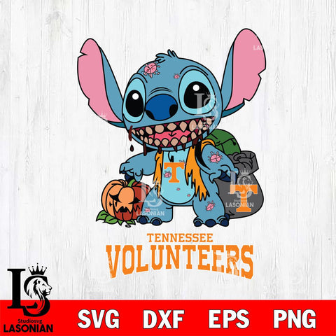 Tennessee Volunteers Stitch Zombie Svg Eps Dxf Png File, NCAA svg, Digital Download, Instant Download