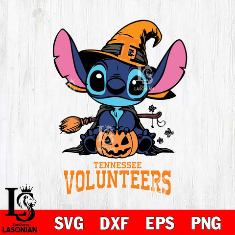 Tennessee Volunteers Stitch witch Svg Eps Dxf Png File, NCAA svg, Digital Download, Instant Download