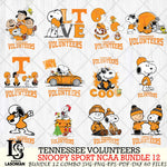 Tennessee Volunteers  Snoopy NCAA Bundle 12 SVG Svg Eps Dxf Png File, Digital Download