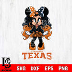 Texas Longhorns Beauty Minnie Mouse Svg Eps Dxf Png File, Digital Download, Instant Download