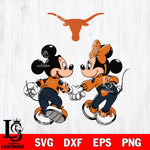 Texas Longhorns Fan Minnie And Mickey Love Svg Eps Dxf Png File, Digital Download, Instant Download