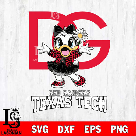 Texas Tech Red Raiders Dolce And Gabbana Daisy Duck Disney Svg Eps Dxf Png File, Digital Download, Instant Download