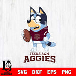 Texas A&M Aggies Bluey Football Sport Svg Eps Dxf Png File, Digital Download ,Instant Download, Cricut File