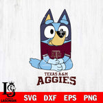 Texas A&M Aggies Bluey Styles Football Svg Eps Dxf Png File,NCAA Svg Files,Bluey svg ,Digital Download ,Instant Download, Cricut File