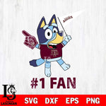 Texas A&M Aggies Bluey #1 Fan Svg Eps Dxf Png File,NCAA Svg Files,Bluey svg ,Digital Download ,Instant Download, Cricut File