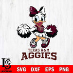 Texas A&M Aggies Daisy Duck Cheerleader Disney, Svg Eps Dxf Png File, Digital Download