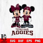 Texas A&M Aggies Mickey Minnie Rugby ball Svg Eps Dxf Png File, NCAA svg , File Cut , Digital Download , Instant Download, Cut Svg Files