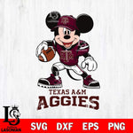 Texas A&M Aggies Mikey Mouse Disney, Svg Eps Dxf Png File, Digital Download