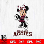 Texas A&M Aggies Minnie Mouse, Svg Eps Dxf Png File, Digital Download