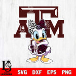 Texas A M Aggies Fancy Daisy Duck Disney Svg Eps Dxf Png File, NCAA svg, Digital Download, Instant Download