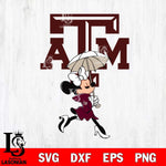 Texas A M Aggies Fancy Minnie Svg Eps Dxf Png File, NCAA svg, Digital Download, Instant Download