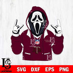 Texas A&M Aggies Ghostface Scream Football Halloween Svg Eps Dxf Png File, NCAA bundle svg, Digital Download, Instant Download