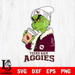 Texas A M Aggies Grinch Bougie Football Svg Eps Dxf Png File, Digital Download, Instant Download