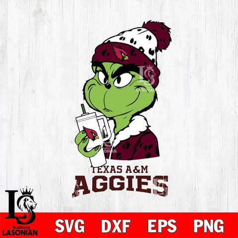 Texas A M Aggies Grinch Bougie Leopard Svg Eps Dxf Png File, Digital Download, Instant Download