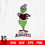 Texas A M Aggies Grinch Leopard Coffee Svg Eps Dxf Png File, Digital Download, Instant Download