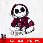 Texas A&M Aggies Jack Skellington halloween Svg Eps Dxf Png File, NCAA bundle svg, Digital Download, Instant Download