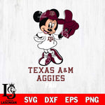 Texas A M Aggies #1 Fan Minnie Mouse Svg Eps Dxf Png File, NCAA svg, Digital Download, Instant Download